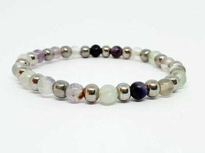 Bracelet Fluorite, 6 mm