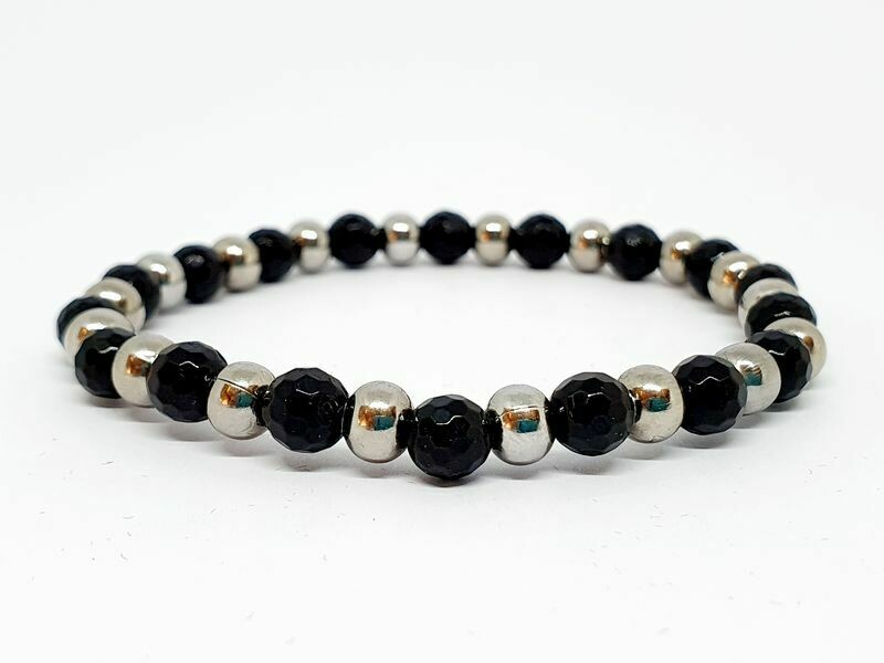 Bracelet Tourmaline facettée, 6 mm