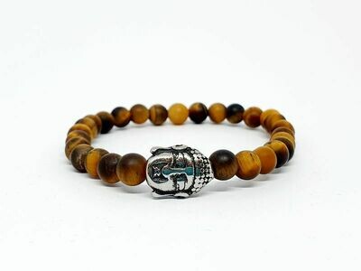 Bracelet oeil de tigre mat, 6 mm