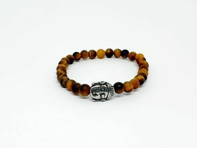 Bracelet oeil de tigre mat, 6 mm