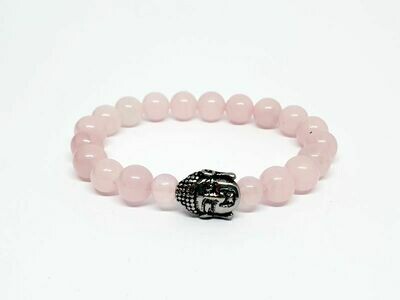 Bracelet Quartz rose, 6 mm et 8 mm