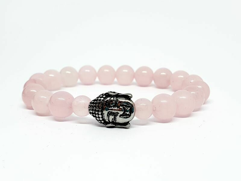Bracelet Quartz rose, 6 mm et 8 mm