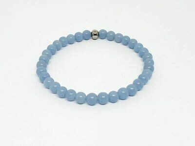 Bracelet Angélite, 6 mm