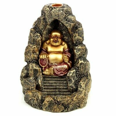 Brûleur d&#39;encens à reflux Bouddha rieur