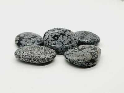 Galet Obsidienne flocon de neige