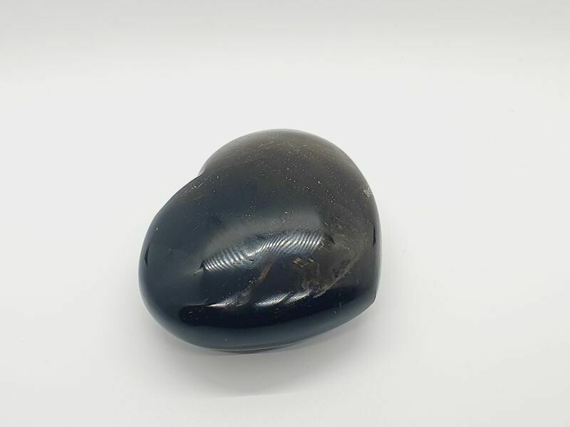 Cœur quartz fumé 8,5 cm 520gr