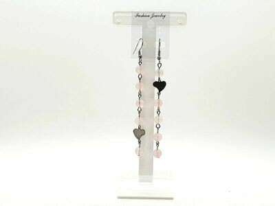 Boucle d'oreille Quartz rose 6 mm