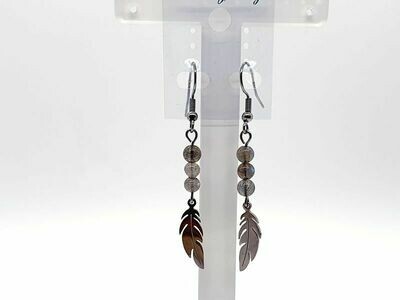 Boucles d'oreilles Labradorite 4 mm