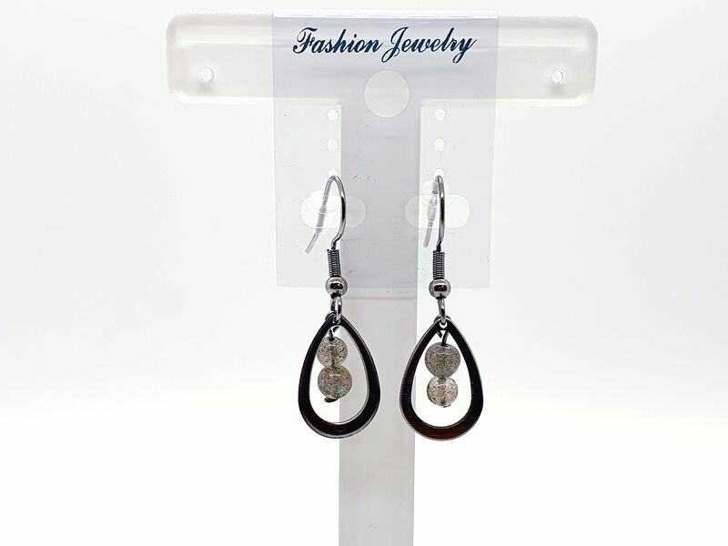 Boucles d&#39;oreilles Labradorite 4 mm