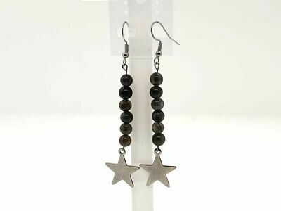 Boucles d'oreilles Labradorite 6 mm