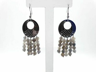Boucles d'oreilles Labradorite 4 mm