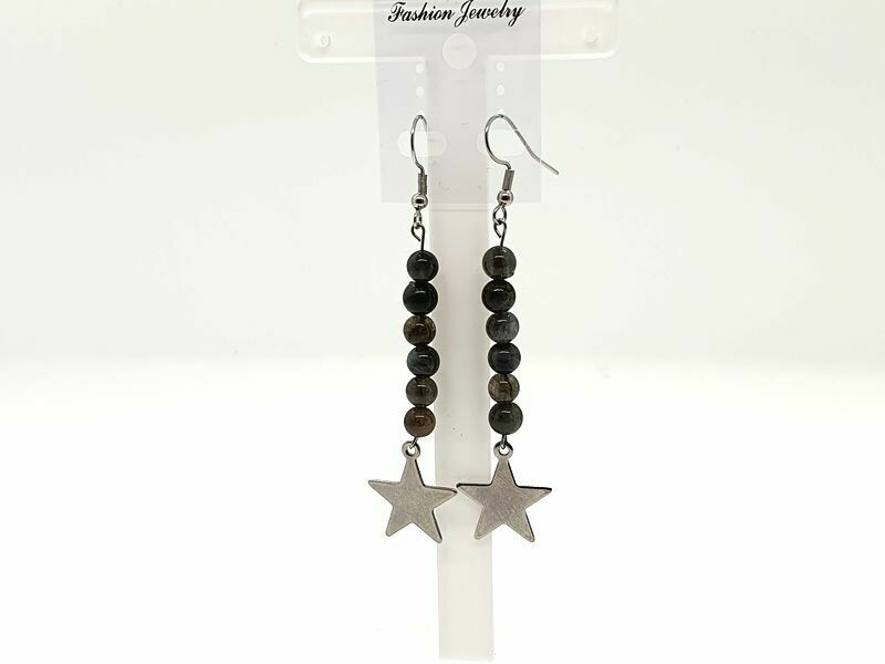Boucles d&#39;oreilles Labradorite 6 mm