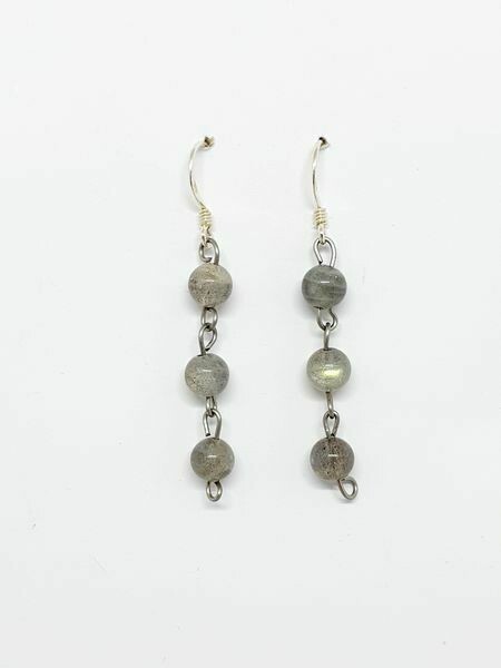 Boucles d&#39;oreilles Labradorite 6 mm