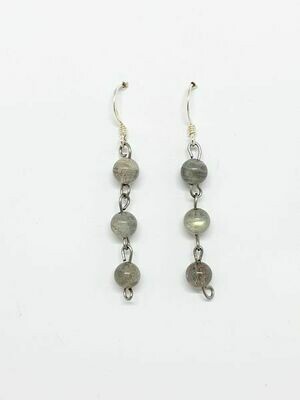 Boucles d&#39;oreilles Labradorite 6 mm