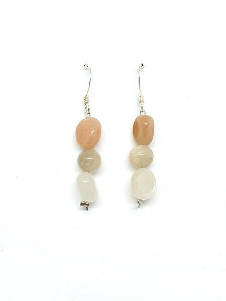 Boucles d&#39;oreilles Pierre de lune 7-10 mm