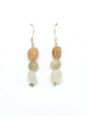 Boucles d'oreilles Pierre de lune 7-10 mm