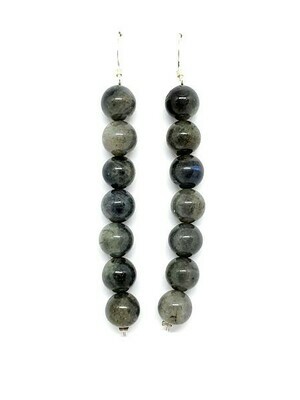Boucles d&#39;oreilles Labradorite, 8 mm