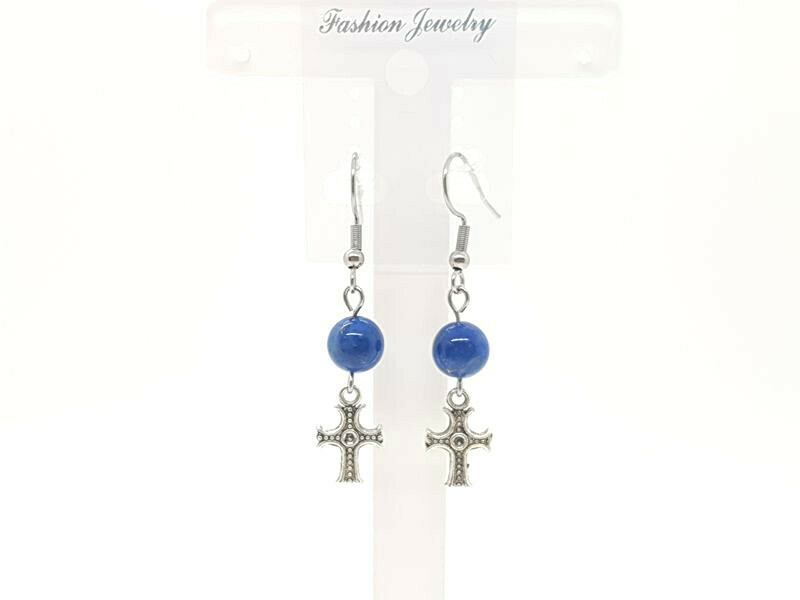 Boucles d&#39;oreilles lapis-lazuli, 8 mm