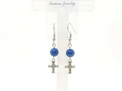 Boucles d&#39;oreilles lapis-lazuli, 8 mm