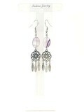 Boucles d&#39;oreilles fluorite ovale, 10x14 mm