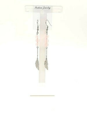 Boucles d&#39;oreilles Quartz rose, 6 mm