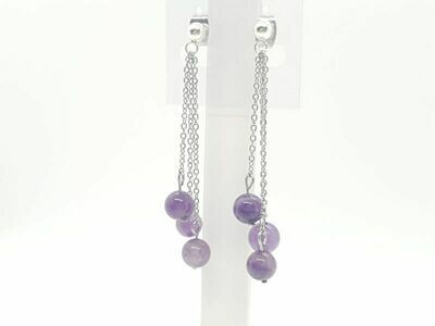 Boucles d'oreilles améthyste