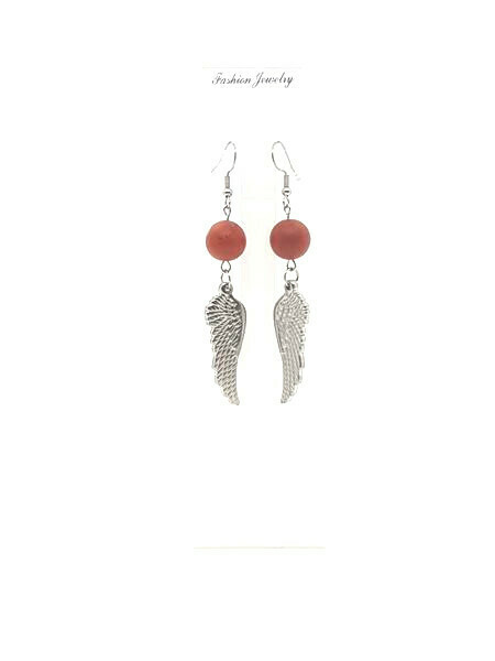 Boucles d&#39;oreilles Jaspe rouge mat, 12 mm
