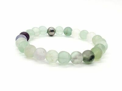 Bracelet Fluorite mate, 8 mm