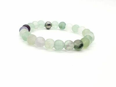 Bracelet Fluorite mate, 8 mm