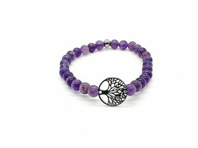 Bracelet Améthyste, 6 mm