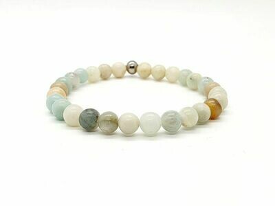 Bracelet amazonite 6 mm