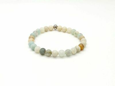 Bracelet amazonite 6 mm