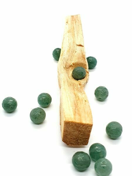 Aventurine verte facettée, 8 mm - Perles