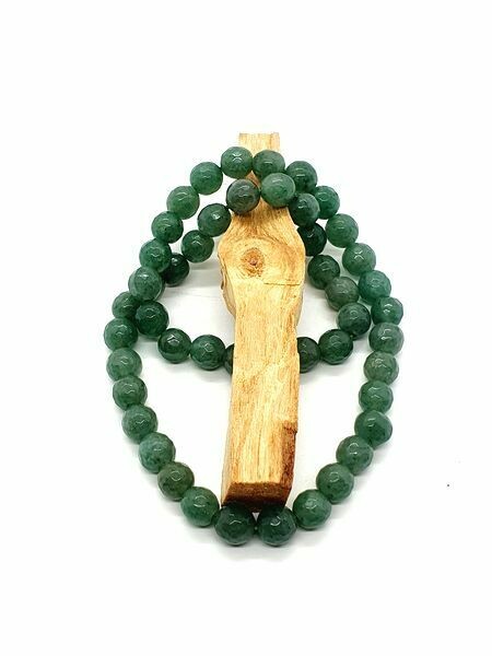 Aventurine verte facettée, 8 mm - Rang
