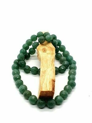 Aventurine verte facettée, 8 mm - Rang