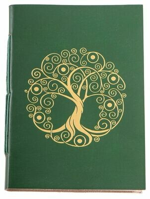 Cahier avec dorure Arbre de Vie - Vert