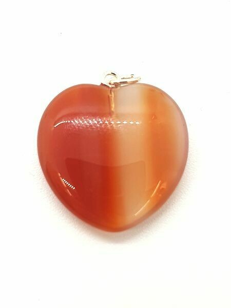 Pendentif coeur en Cornaline