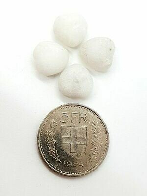 Mini coeur en Baryte blanc