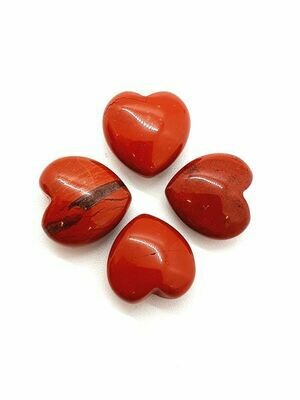 Mini coeur en Jaspe rouge