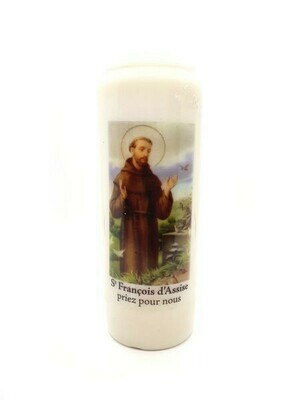 Bougie Neuvaine Saint François D&#39;Assise