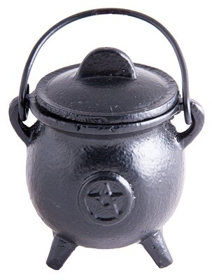 Mini-chaudron de sorcière en fonte avec poignée