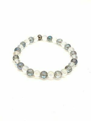 Bracelet aqua aura &amp; angel aura 6mm