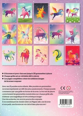 Mes puzzles en gommettes Licornes