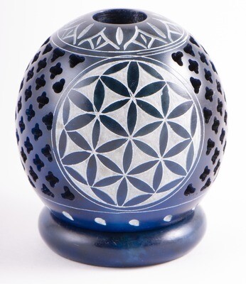 Brûle encens Fleur de vie - bleu