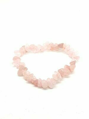 Bracelet chips Quartz rose