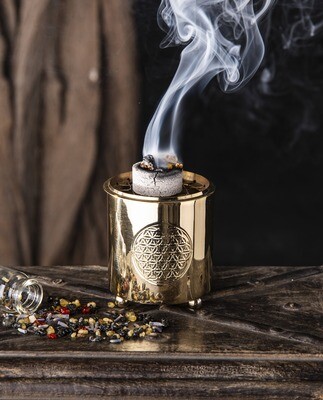 Brûle encens à réceptacle fleur de vie