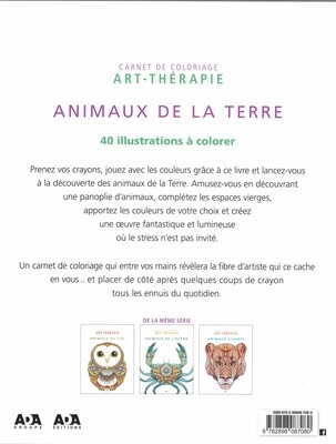 Carnet de coloriage Art-thérapie animaux de la terre