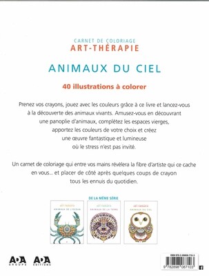 Carnet de coloriage Art-thérapie animaux vivants