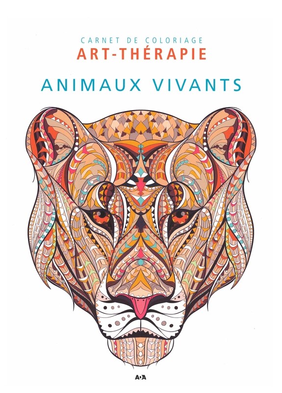 Carnet de coloriage Art-thérapie animaux vivants