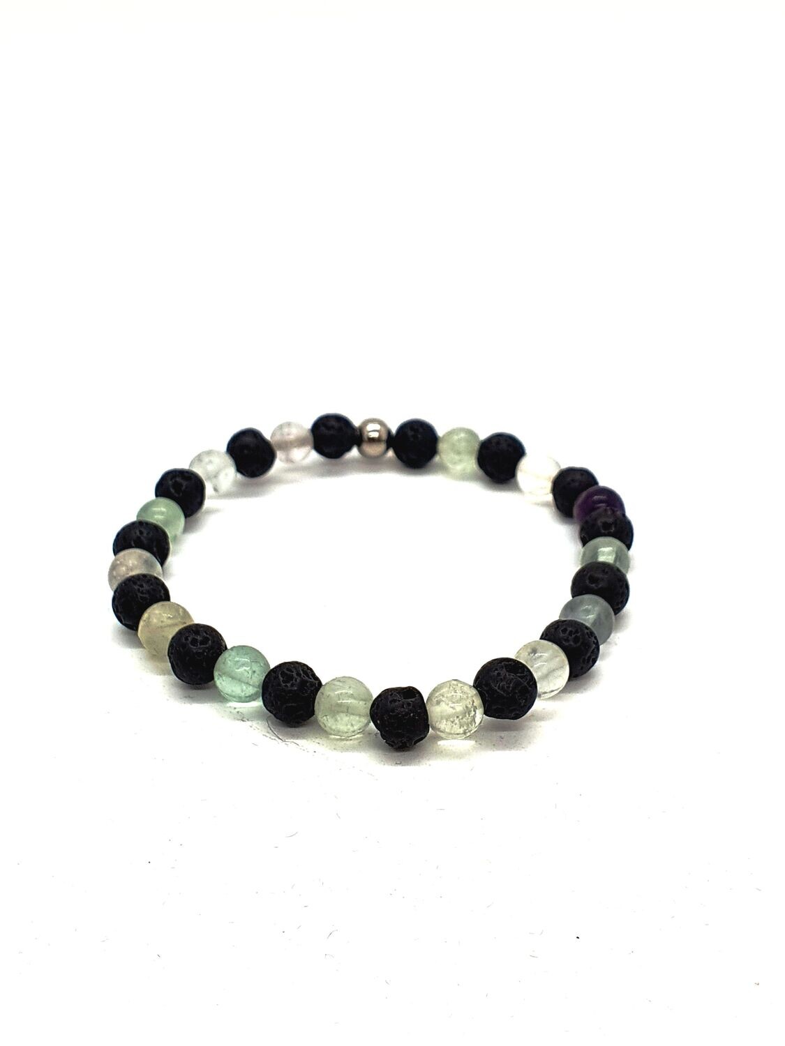 Bracelet Fluorite, 6 mm